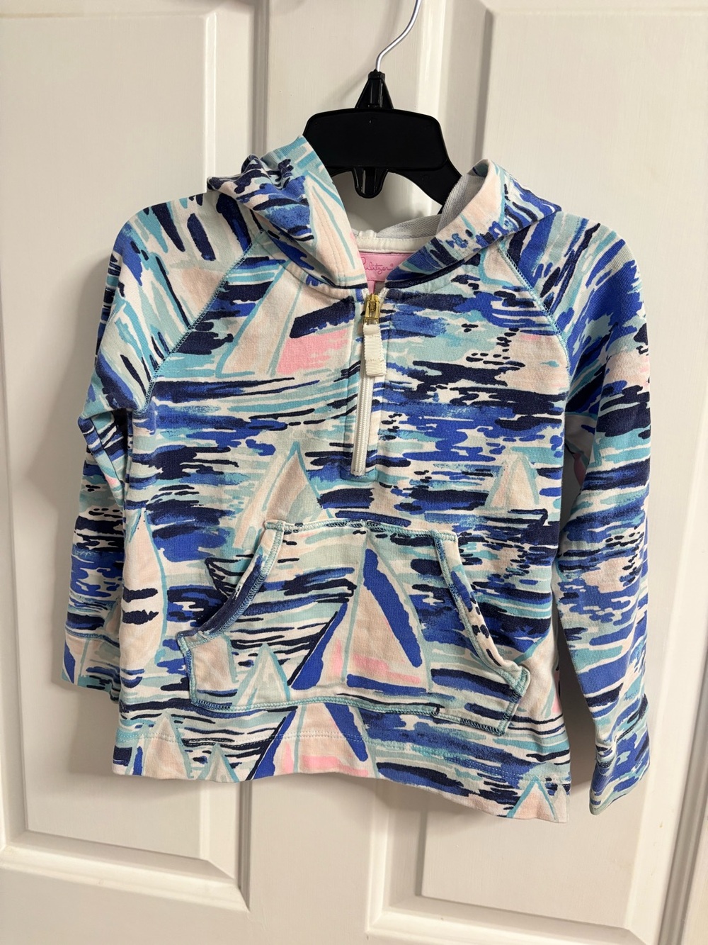 Lilly Pulitzer Zip Up Hoodie - Boat Print- XS (2/3) - VGUC